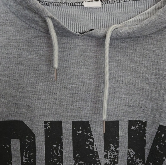 PINK VS Pullover Colorblock Cheetah Hoodie Blk & Gray - Picture 5 of 8